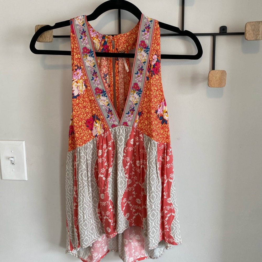 Free People Floral Tank